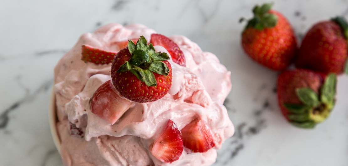 gelato fragola senza zuccheri aggiunti
