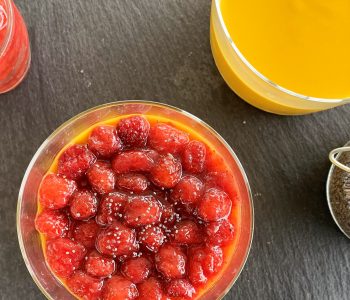 Panna cotta mango fragola