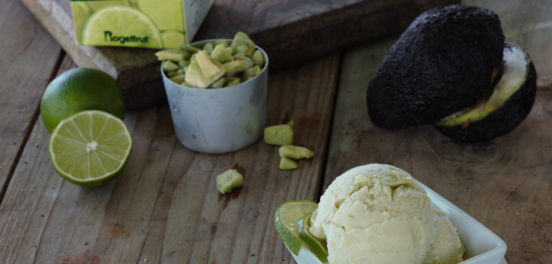 sorbetto avocado e lime