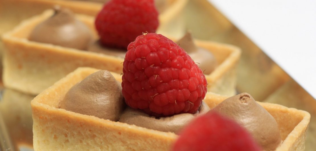 mousse cioccolato e lamponi