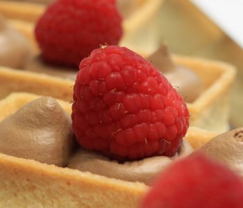 mousse cioccolato e lamponi