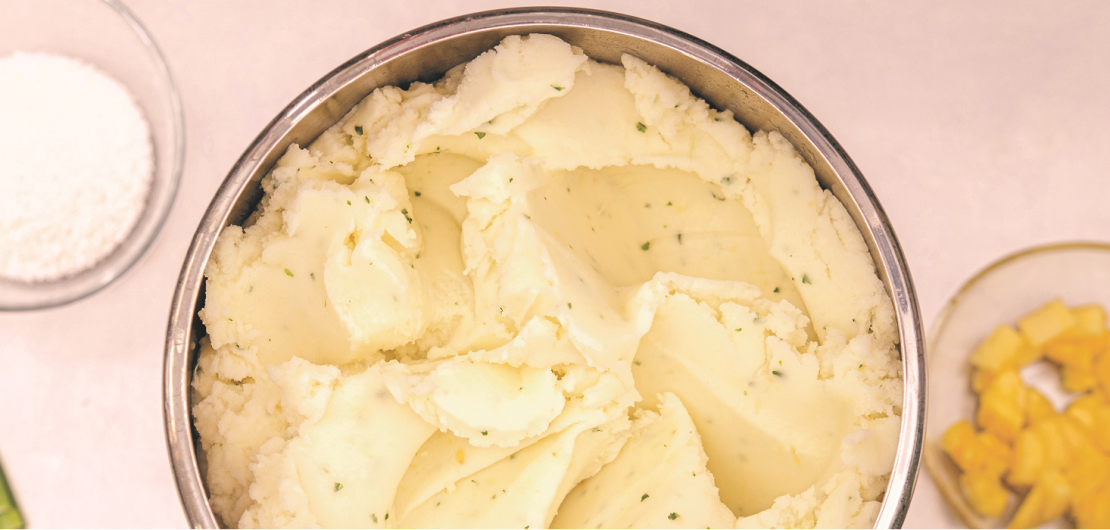 sorbetto cocco ananas menta