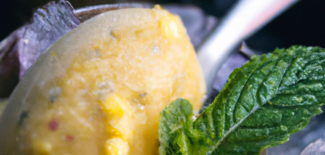 ananas e passion fruit sorbetto