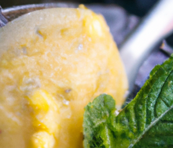 ananas e passion fruit sorbetto